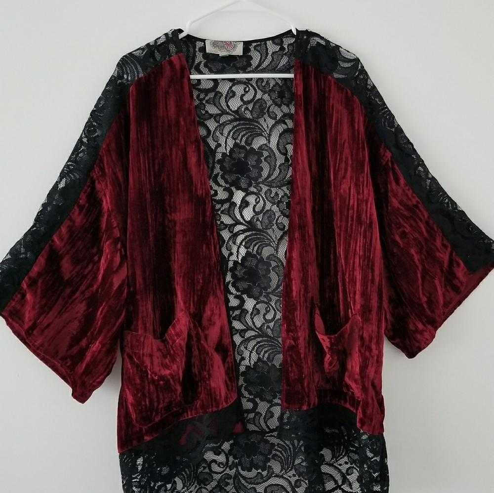 Velvet and Lace Kimono